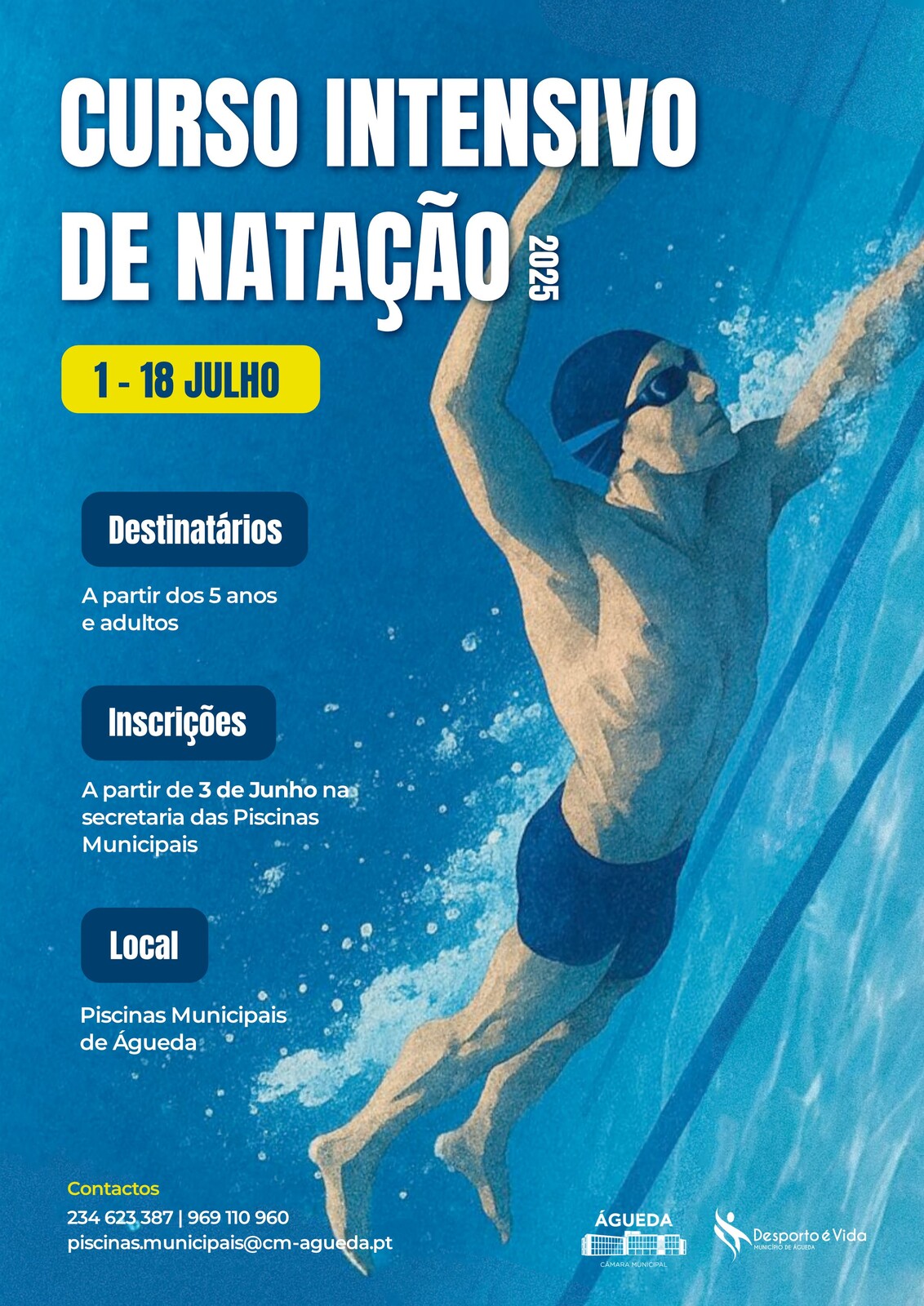 Cursos intensivos de Natação
