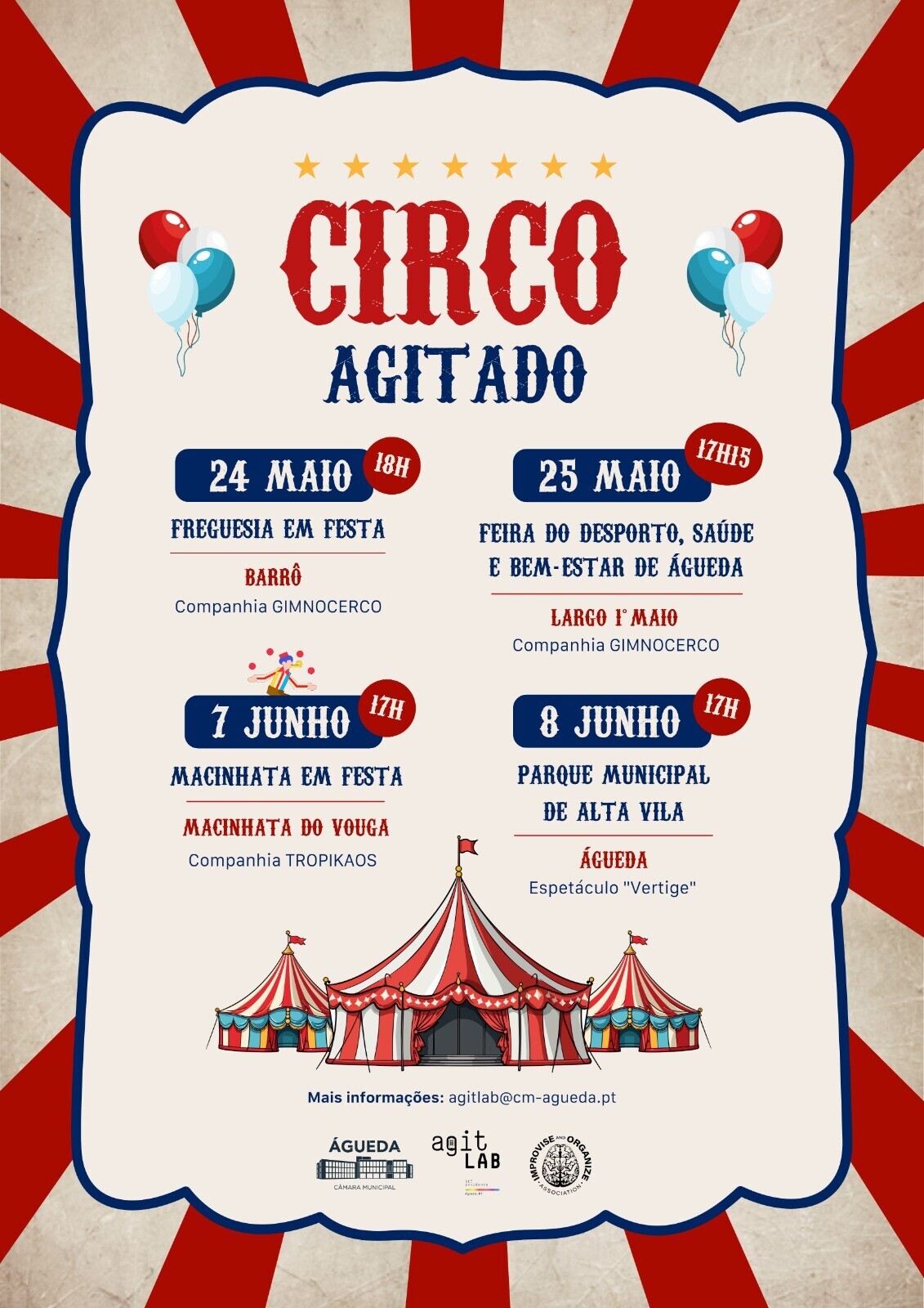 Câmara de Águeda promove CircoAGITado em vários espaços do concelho
